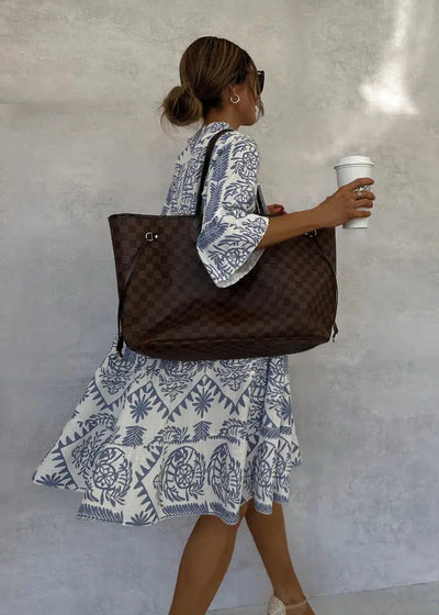 Idalina ColorPop Print Dress