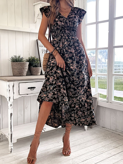 Jessa™ | Floral Print Waist Dress