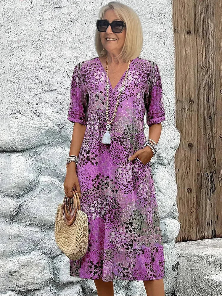 Margot™ | Vibrant Mid Length Dress