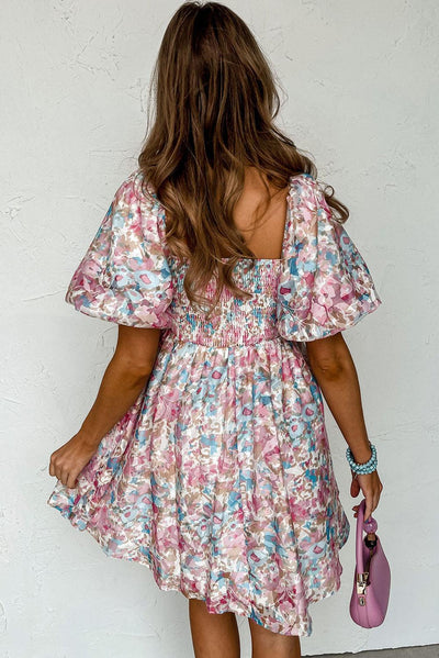 Elise™ | Romantic Dress with Smocking and Puff Sleeves