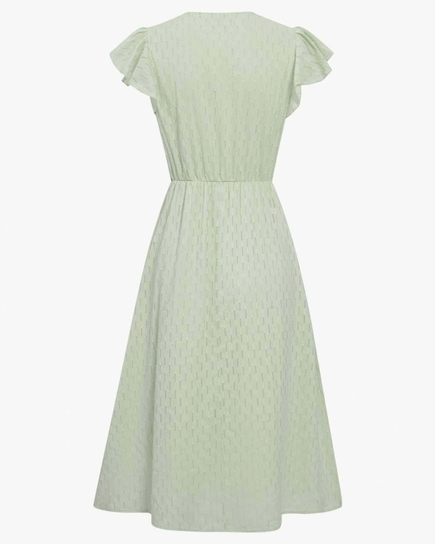 Lara™ | Dress with V-neck and Ruffled Sleeves