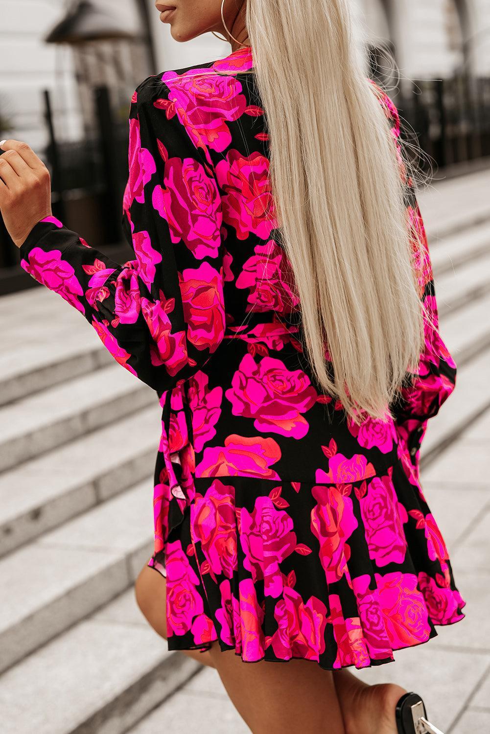 Fleur™ | Wrap Mini Dress with Ruffles