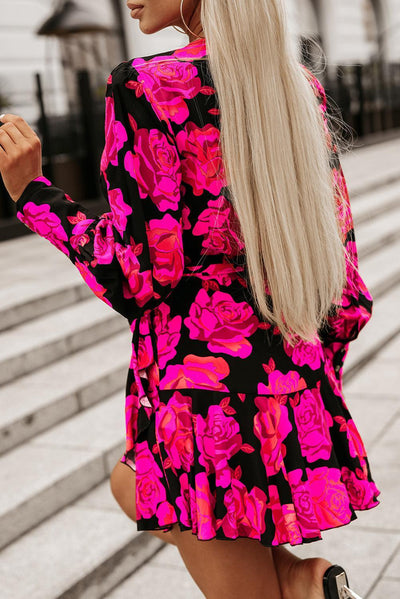 Fleur™ | Wrap Mini Dress with Ruffles