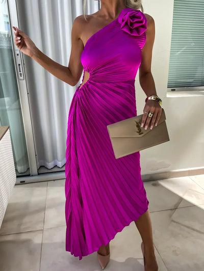 Lizbeth - Dress with Flower Shoulders