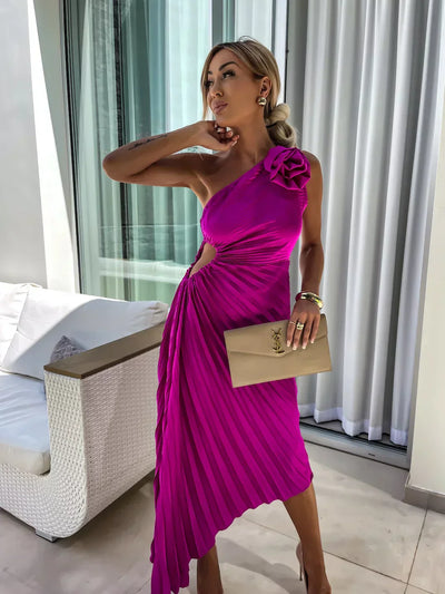 Lizbeth - Dress with Flower Shoulders