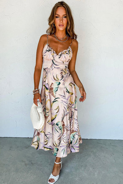 Lana™ | Tropical Dress with Leaf Print