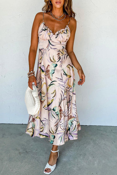 Lana™ | Tropical Dress with Leaf Print