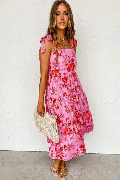 Léa™ | Sleeveless Dress with Ties and Layers