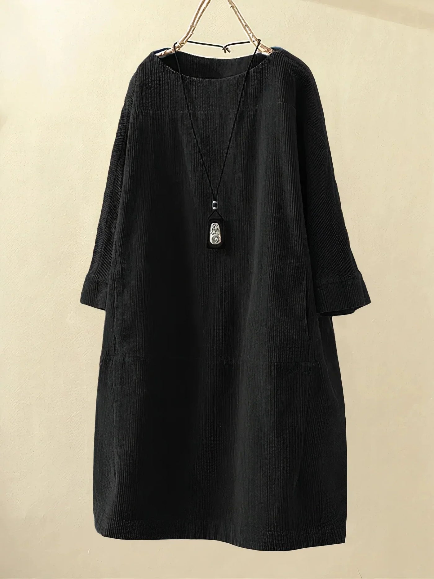 Maya™ | Relaxed Corduroy Midi Dress