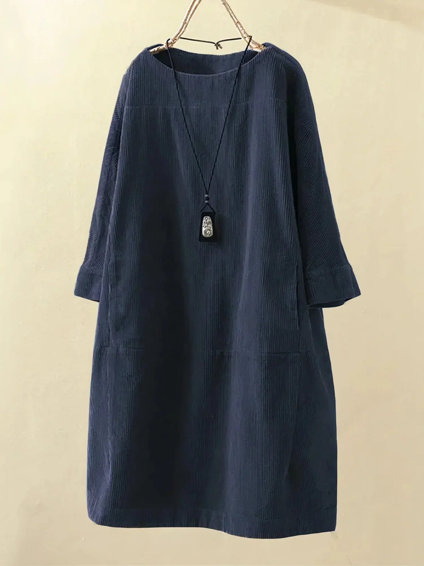 Maya™ | Relaxed Corduroy Midi Dress