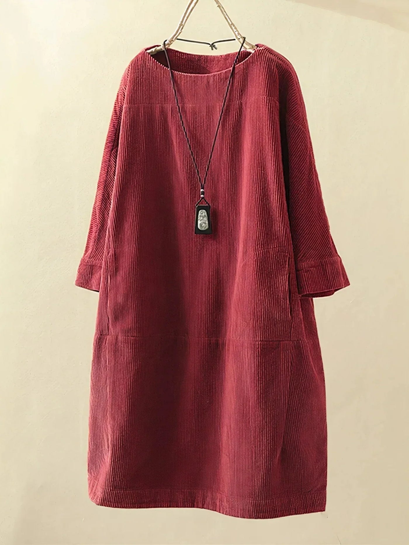 Maya™ | Relaxed Corduroy Midi Dress