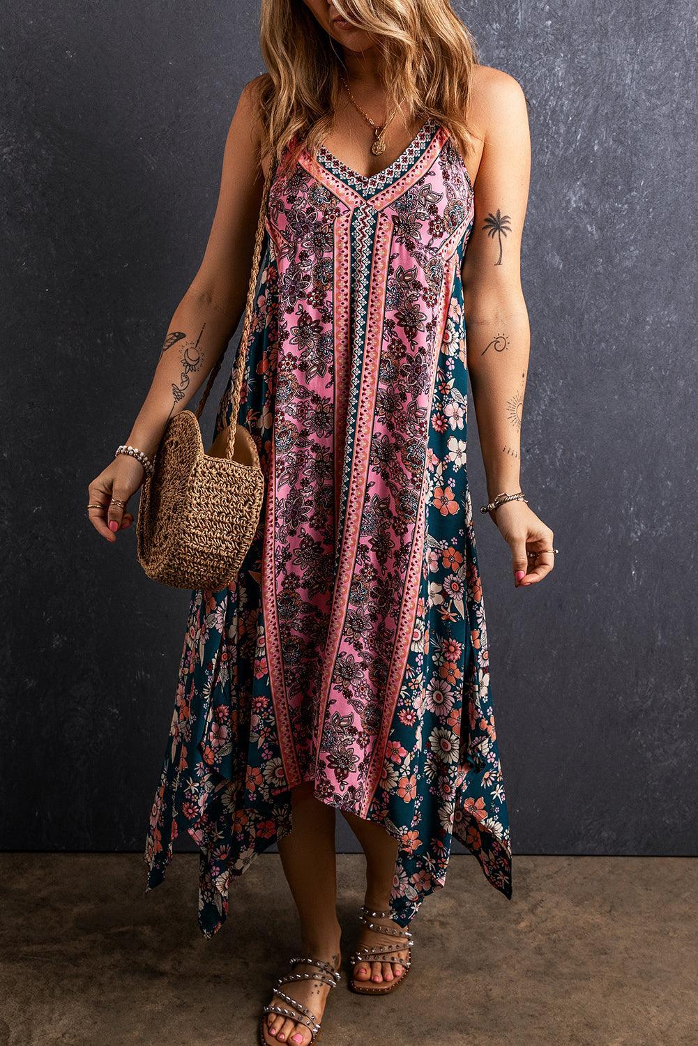 Mila™ | Bohemian Dress with Patchwork Print