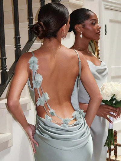 Nina™ | Luxe Silk Party Dress with Ruffles