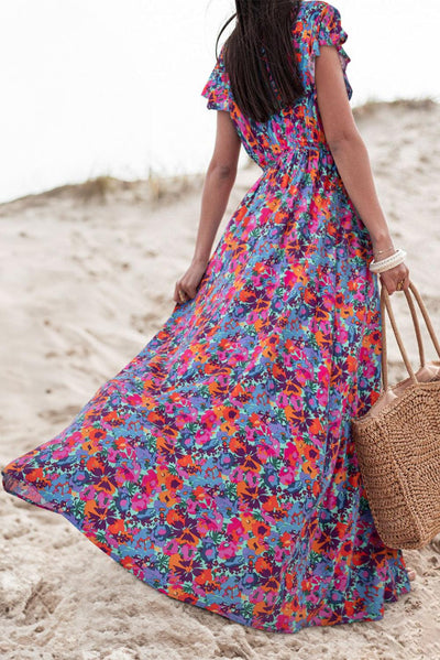 Noémie™ | Maxi Wrap Dress with Floral Print