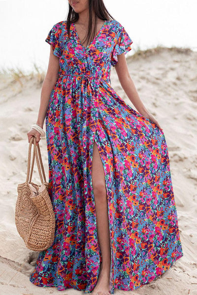 Noémie™ | Maxi Wrap Dress with Floral Print