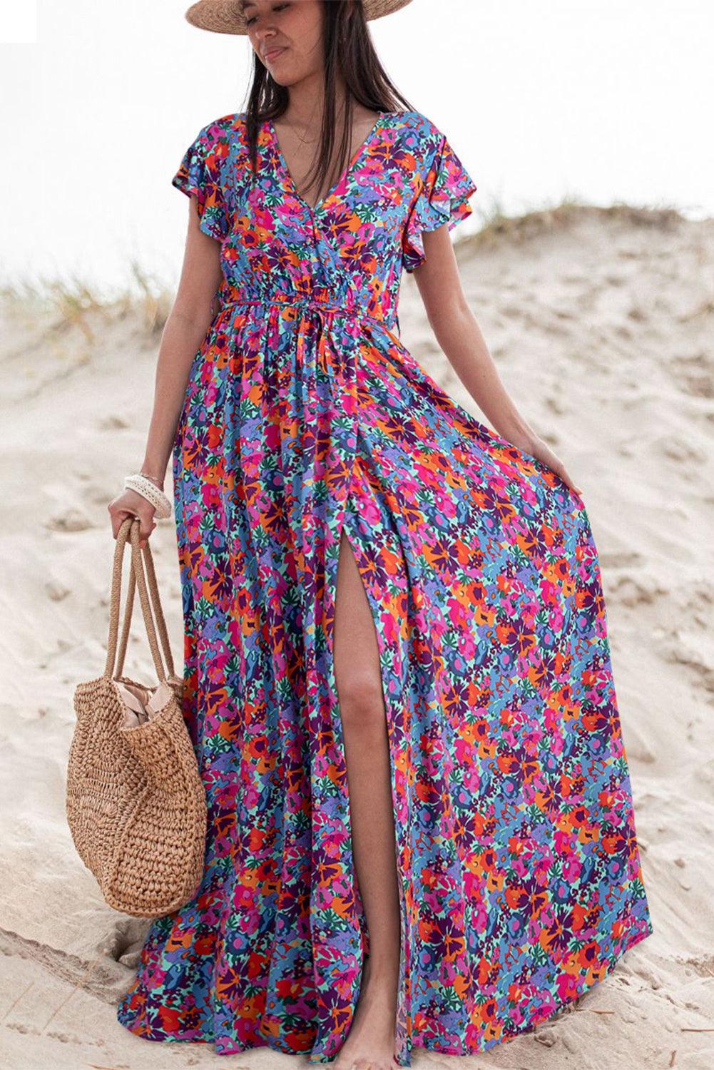 Noémie™ | Maxi Wrap Dress with Floral Print