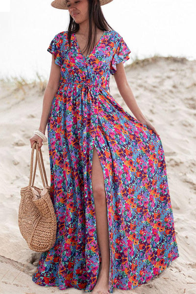 Noémie™ | Maxi Wrap Dress with Floral Print