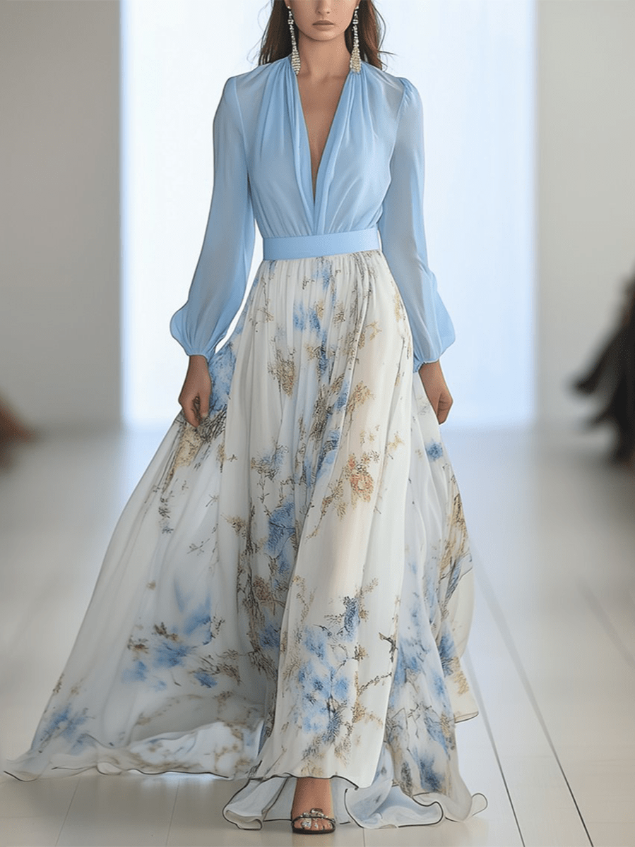 Tess™ | Long Dress with Floral Print