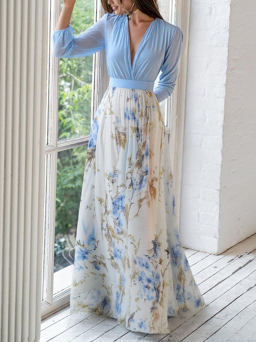 Tess™ | Long Dress with Floral Print