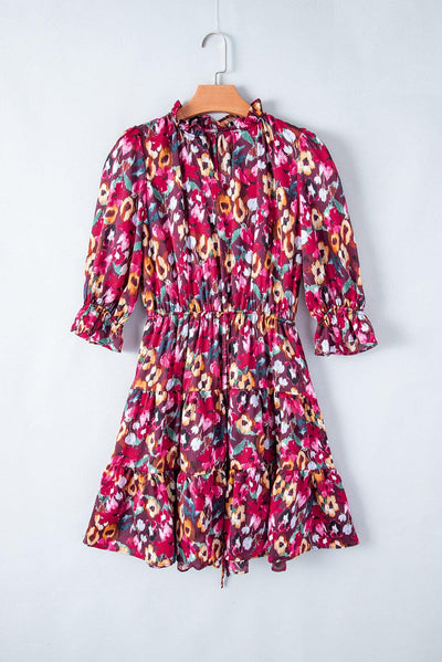 Yara™ | Layered Dress with Flowers and Ruffles