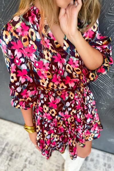 Yara™ | Layered Dress with Flowers and Ruffles