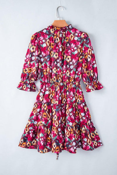 Yara™ | Layered Dress with Flowers and Ruffles