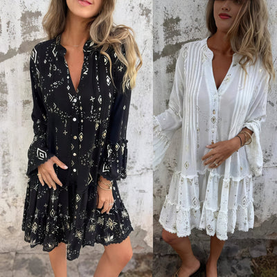 Mara ™ | Trendy Long Sleeve Mini Dress