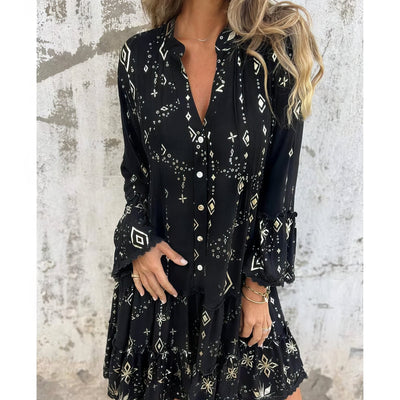 Mara ™ | Trendy Long Sleeve Mini Dress